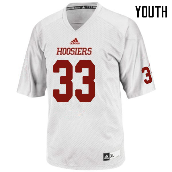 Youth #33 Ricky Brookins Indiana Hoosiers College Football Jerseys Sale-White